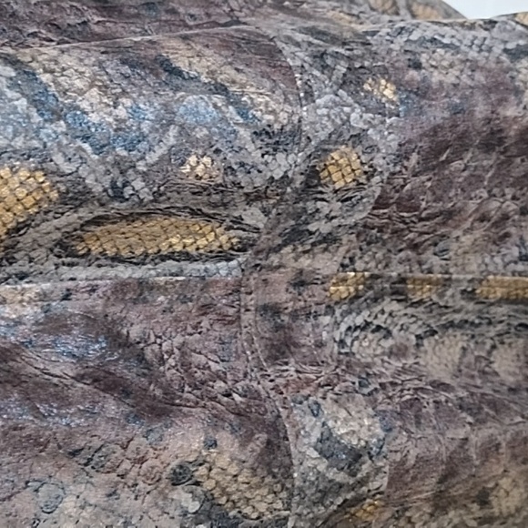 Soft Sueded Snake Print Pocketed Zip Front Lined Vest Extra Large - Picture 3 of 14